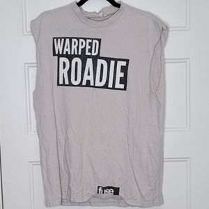 Mens XL Warped Roadie Fuse Sleeveless T-Shirt